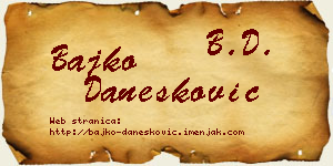 Bajko Danesković vizit kartica